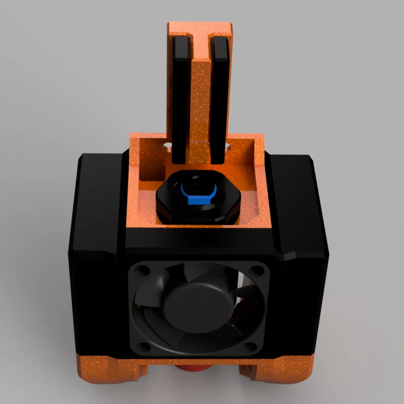 Render of the new E3D Revo Micro hotend assembly for Fenrir