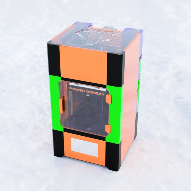 Render of Fenrir after splitting parts into smaller printable pieces (Feb 2023)